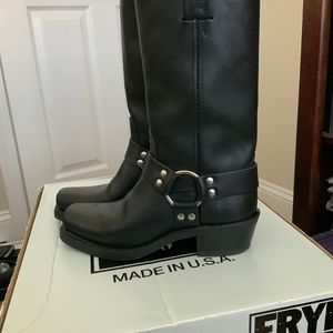 Ladies FRYE 12R Harness Boot - Black  7M